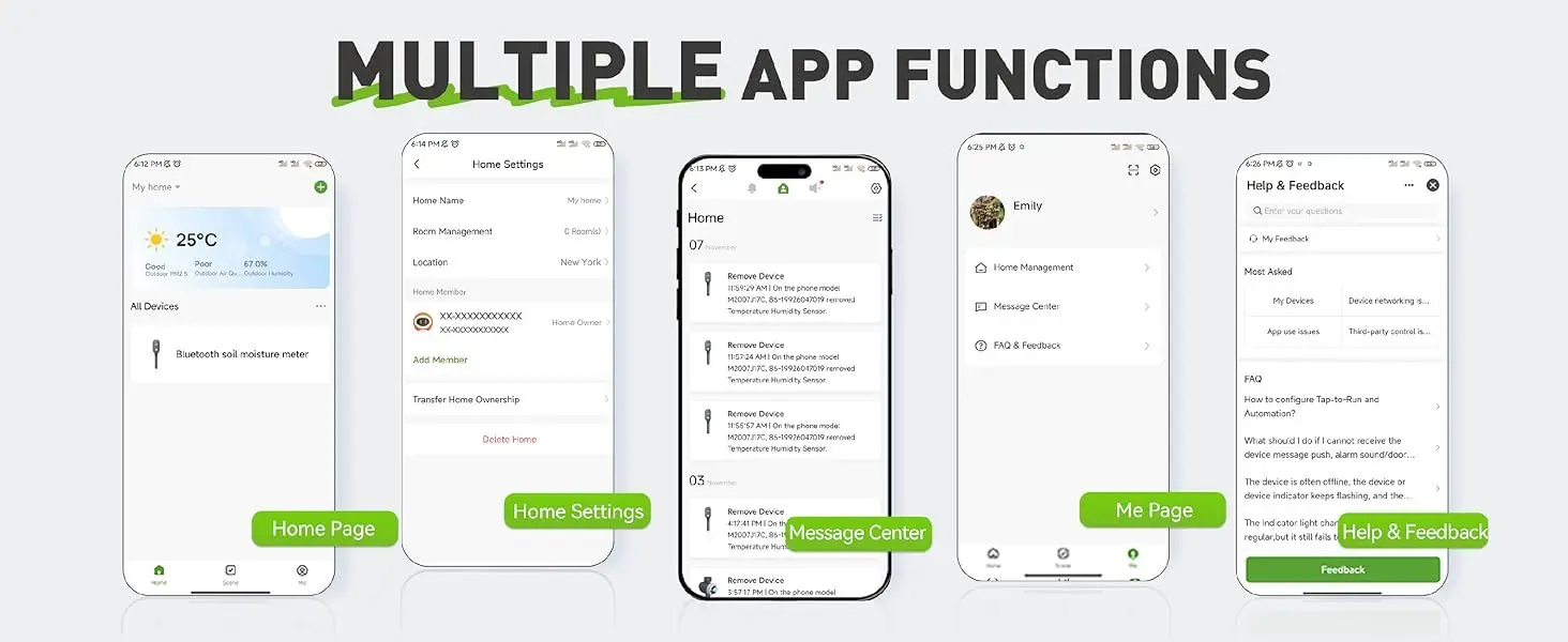 เซ็นเซอร์วัดค่าในดิน Soil Moisture Meter, Wireless Soil Moisture Meter for Garden Plant