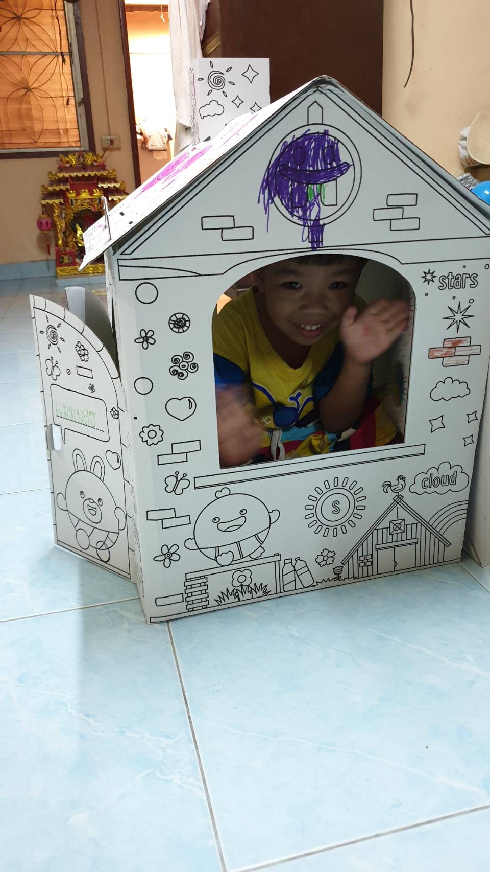 ของเล่นเด็ก บ้านกระดาษขนาดใหญ่