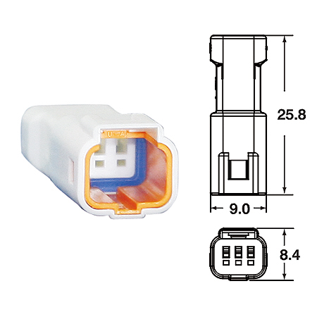 ปลั๊กต่อสายไฟ,AUTOMOTIVE CONNECTORS KST,025 JSTC JWPF SERIES SEALED 0.33sqmm