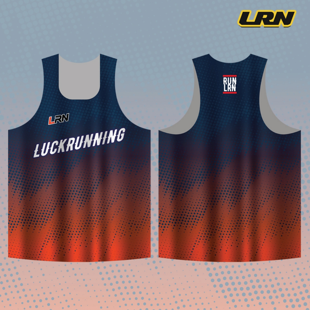 เสื้อวิ่งพิมพ์ลาย LRN เนื้อผ้า Micro square สำหรับวิ่งมาราธอน (MS26)