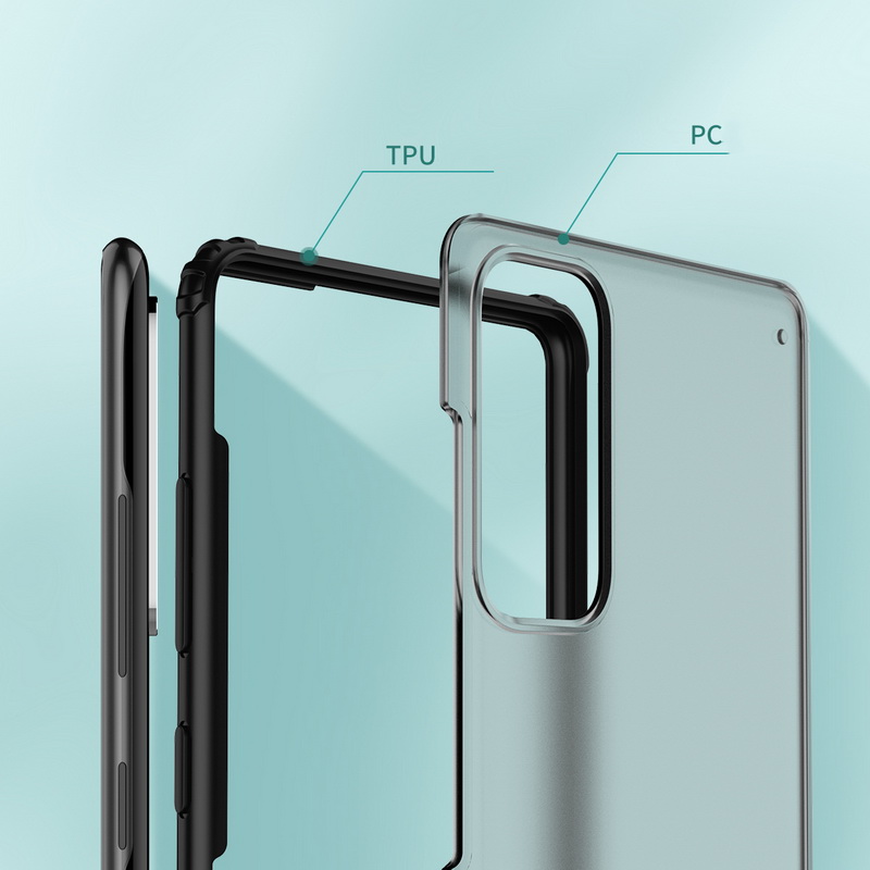Case Samsung Galaxy S20 FE / S20 FE 5G #เคสฝาหลังโปร่งแสงสีขุ่นขอบทึบ +TPU Hybrid Case