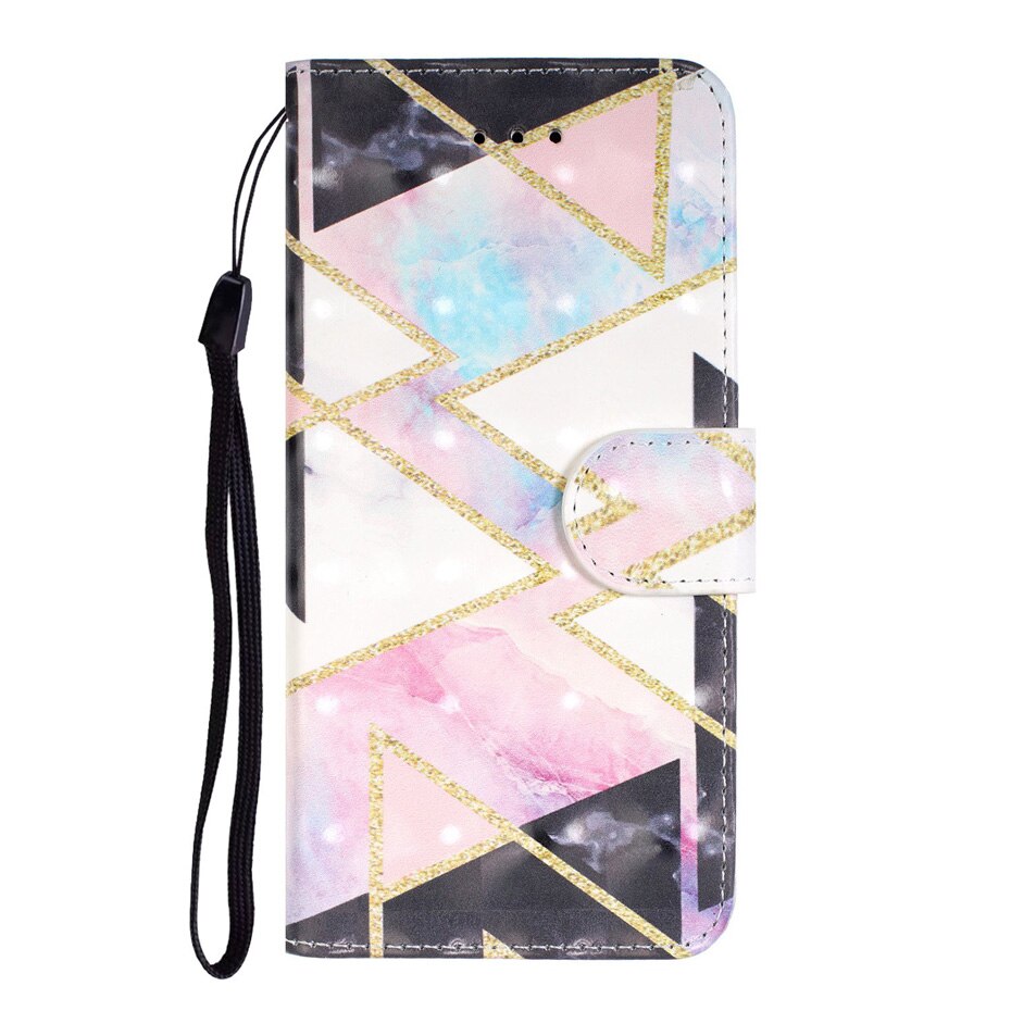 เคส Huawei Nova 5T #เคสฝาพับหนัง PU แบบกระเป๋าสตางค์ Light Spot Decor Patterned PU Leather Wallet