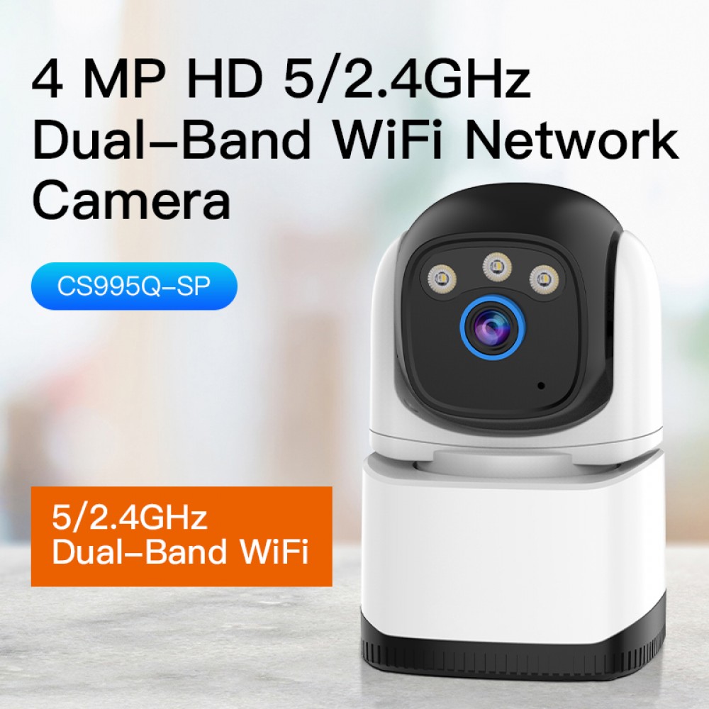 Vstarcam Vstarcam กล้องวงจรปิดภายในรุ่นCS995Q-SP ความคมชัด4ล้านพิกเซล รองรับWIFI2.4/5G ขาว