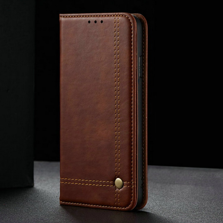 Case Vivo Y17 #เคสฝาพับหนัง PU Crazy Horse Texture Retro Leather Auto-absorbed Wallet คุณภาพดี