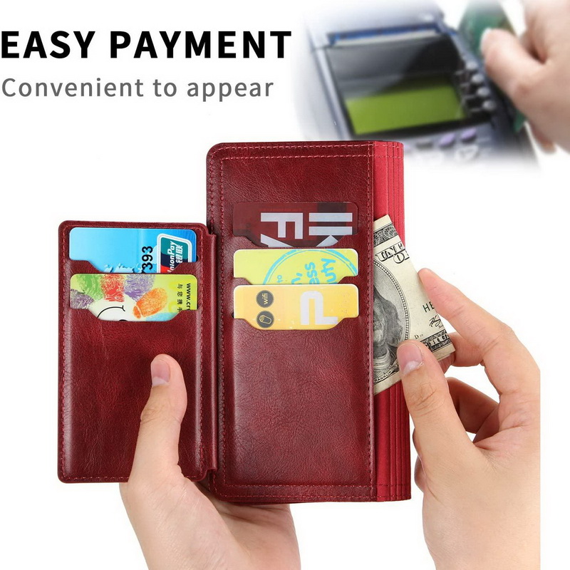 เคส Samsung Galaxy A51#เคสฝาพับแบบกระเป๋าสตางค์ช่องใส่บัตรหลายช่อง Multi-slot Wallet Zippered Leather