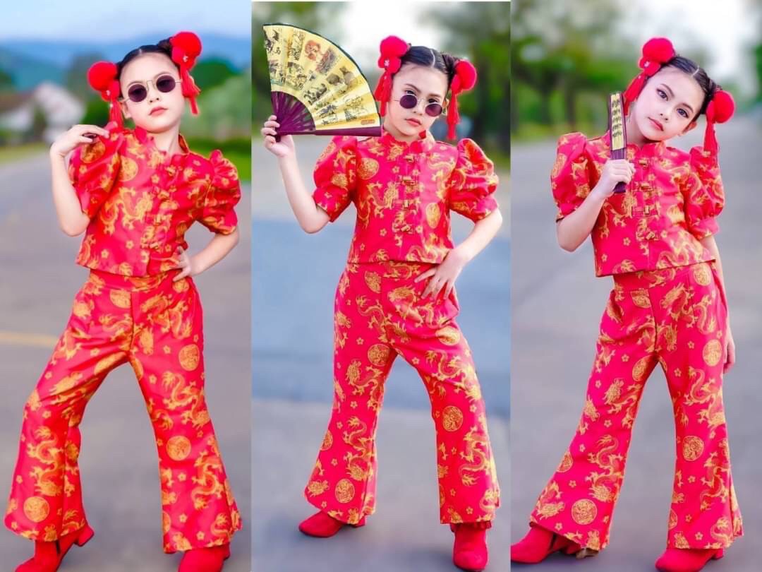 ชุดจีนเด็กหญิง setกางเกง