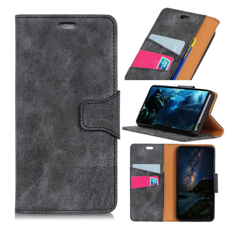 Case Samsung Galaxy A6+ (2018) #เคสฝาพับแบบกระเป๋าสตางค์สไตล์วินเทจ Vintage Style Wallet Leather