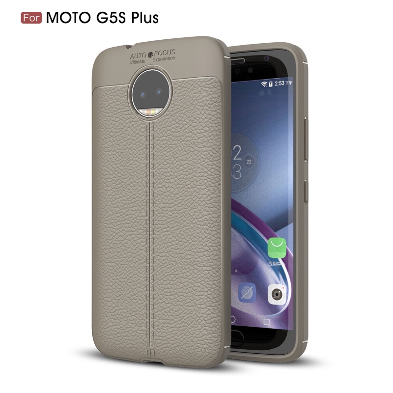 เคส Moto G5S Plus 5.5 นิ้ว #เคสฝาหลังหนังPU ผิวลิ้นจี่ช่วยป้องกันลายนิ้วมือและกันลื่นได้ดี