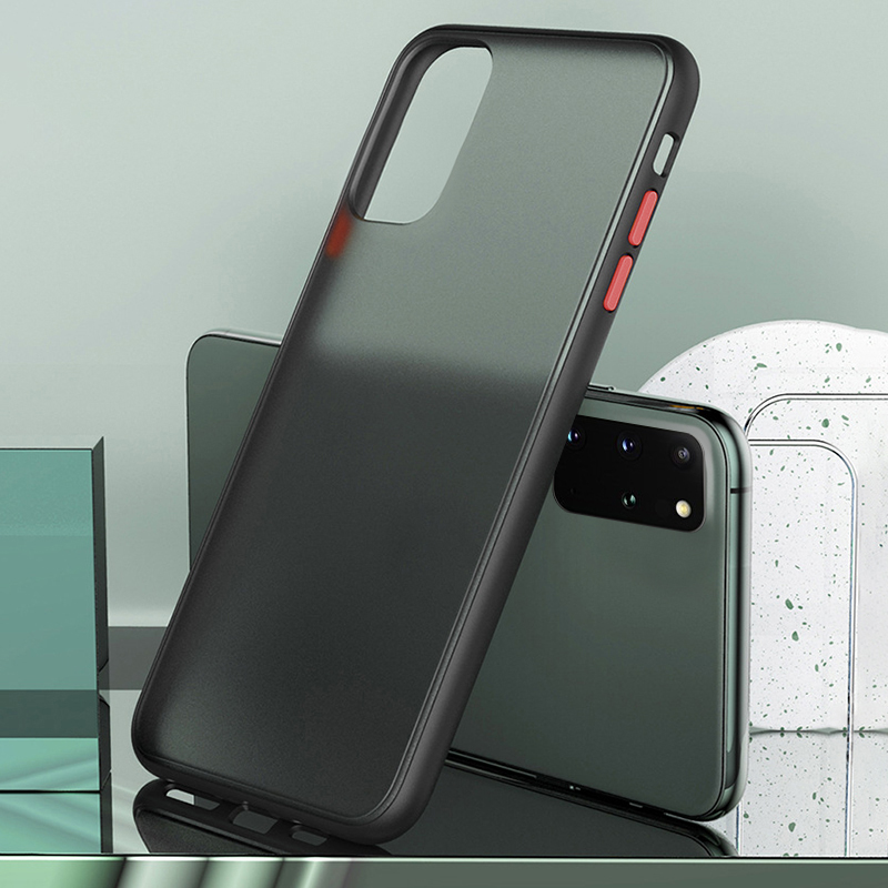 เคส Samsung Galaxy A51#เคสฝาหลังซิลิโคนโปร่งแสงขอบนิ่ม Frosted Translucent Silicone Case
