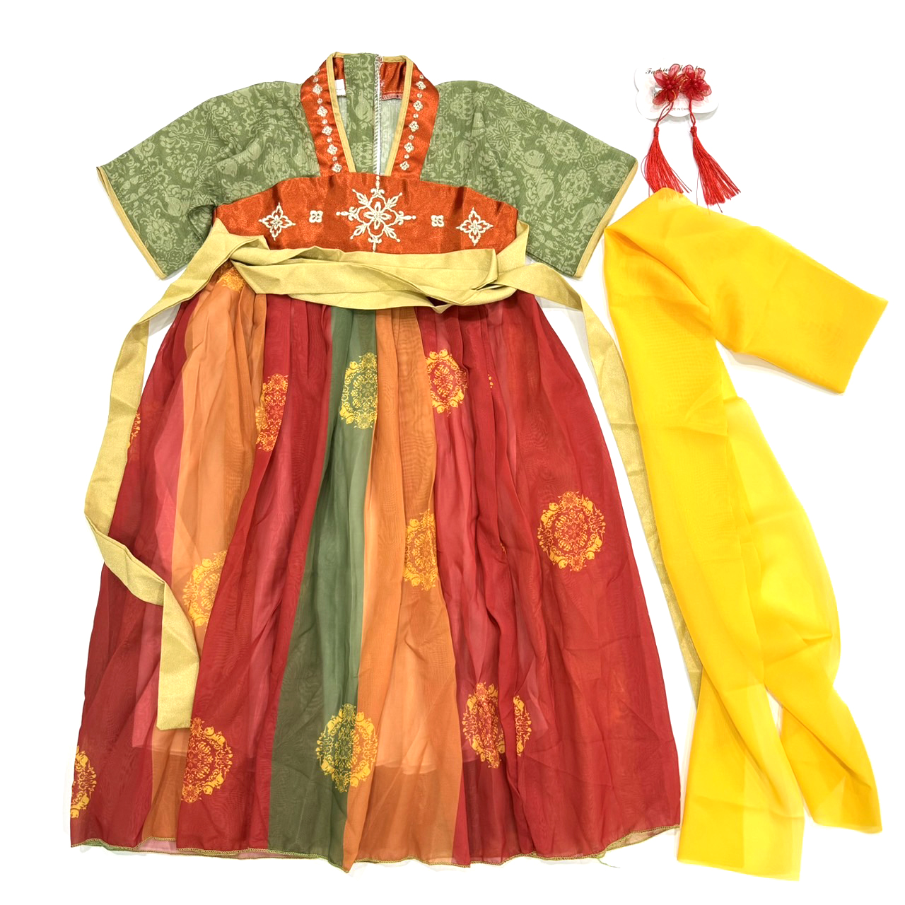 ชุดฮั่นฟูเด็กหญิง พร้อมกิ๊บติดผม