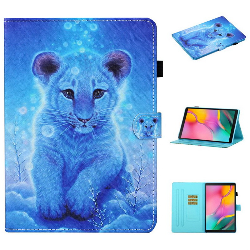 Case Samsung Galaxy Tab S6 Lite 10.4 SM-P610 P615 P617 #เคสฝาพับหนัง PU พิมพ์ลาย Pattern Printing PU Leather Flip