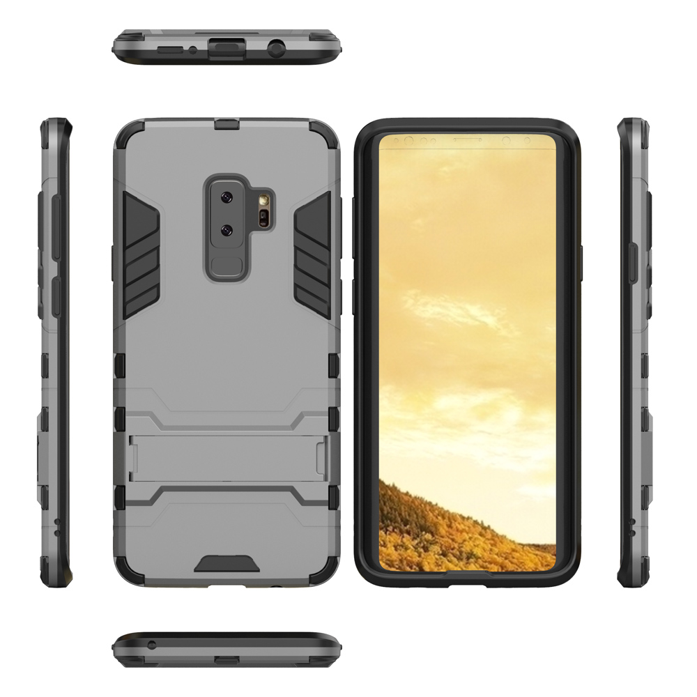 Case Samsung Galaxy S9+ #เคสฝาหลัง Cool Guard ไฮบริด พลาสติก+TPU มีขาตั้งในตัว