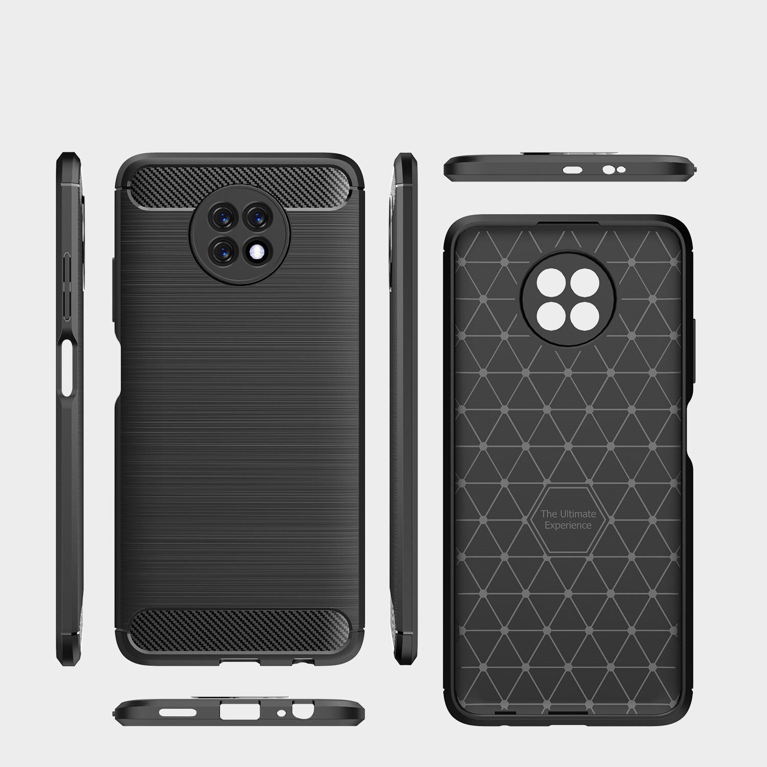 เคส Redmi Note 9T 5G #เคสคาร์บอนไฟเบอร์ ผิวขัดแปรง Brushered TPU Back Case