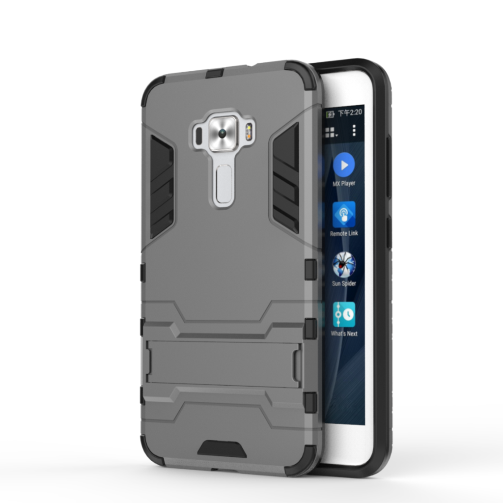 Case Asus Zenfone 3 ZE552KL #เคสฝาหลังพลาสติก ไฮบริด TPU + Kickstand
