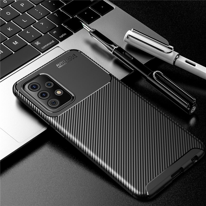 Case Samsung Galaxy A53 5G#เคสฝาหลังนิ่ม Carbon Fiber Anti-drop TPU Protection