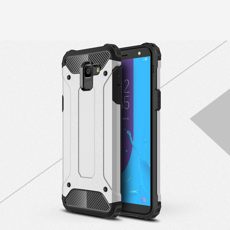 เคส Samsung Galaxy J6 (2018) #เคสฝาหลังเกราะป้องกัน ไฮบริด พลาสติก+TPU