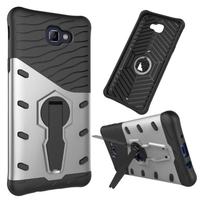 เคส Samsung Galaxy J5 Prime 5นิ้ว #เคสฝาหลัง TPU นุ่ม + พลาสติก มีขาตั้งในตัวหมุนได้ 360 องศา