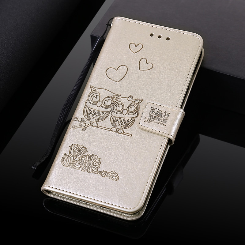 Case Samsung Galaxy A50 / A50s / A30s #เคสฝาพับหนัง PU ลายนกฮูกดอกไม้ Imprinted Flower Owl Leather Wallet
