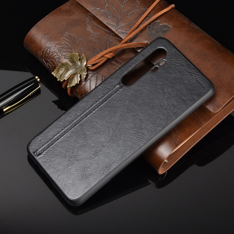 เคส Xiaomi Mi Note 10 Lite #เคสฝาหลังเคลือบหนัง Soft PU Leather texture Design ,Luxury AND Fashion