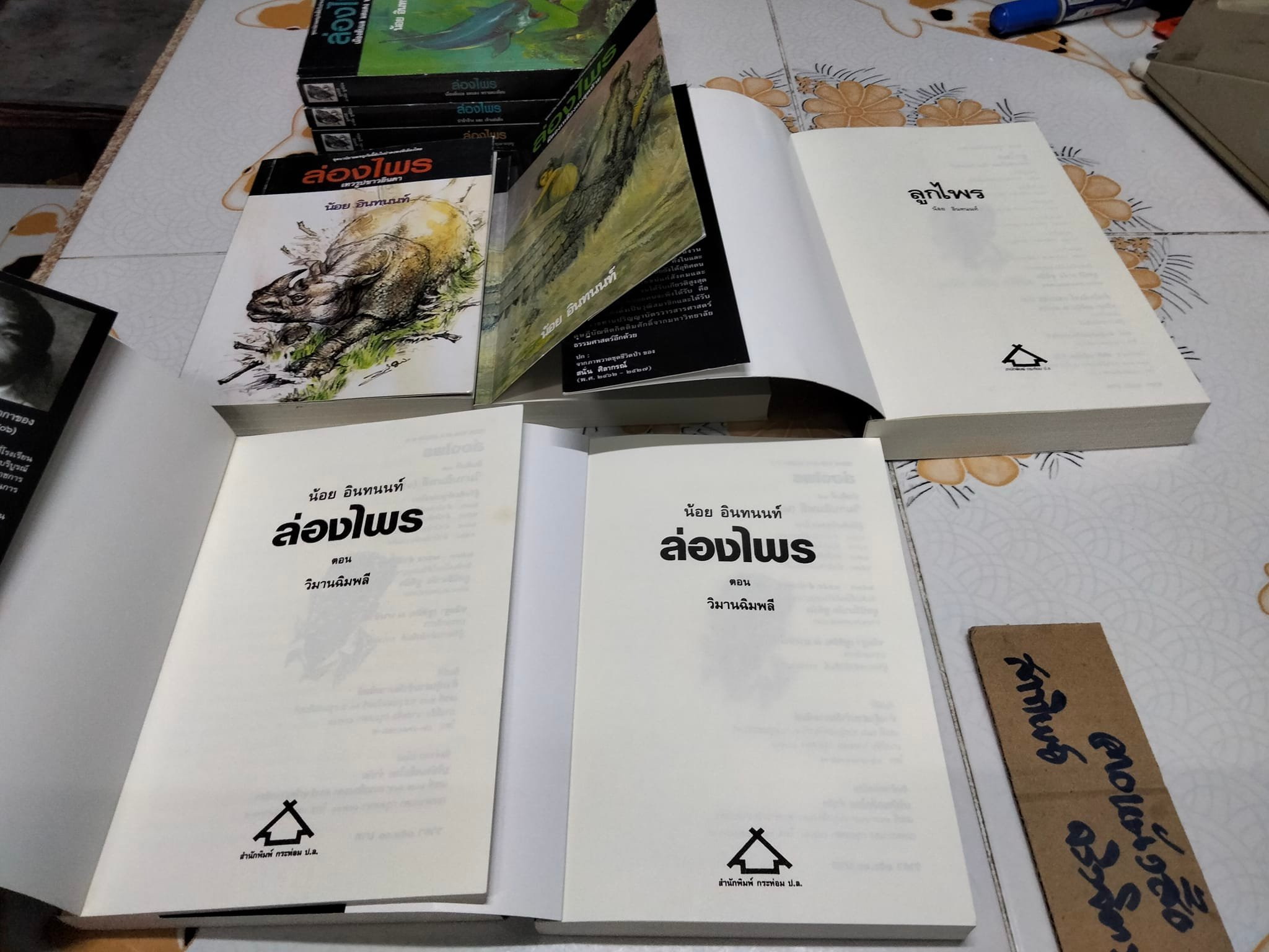 นิยายล่องไพร 8 เล่ม- (ครบชุด คือ 14 เล่ม) + ลูกไพร 1 เล่ม โดย น้อย อินทนนท์ - รวมเป็น 9 เล่ม