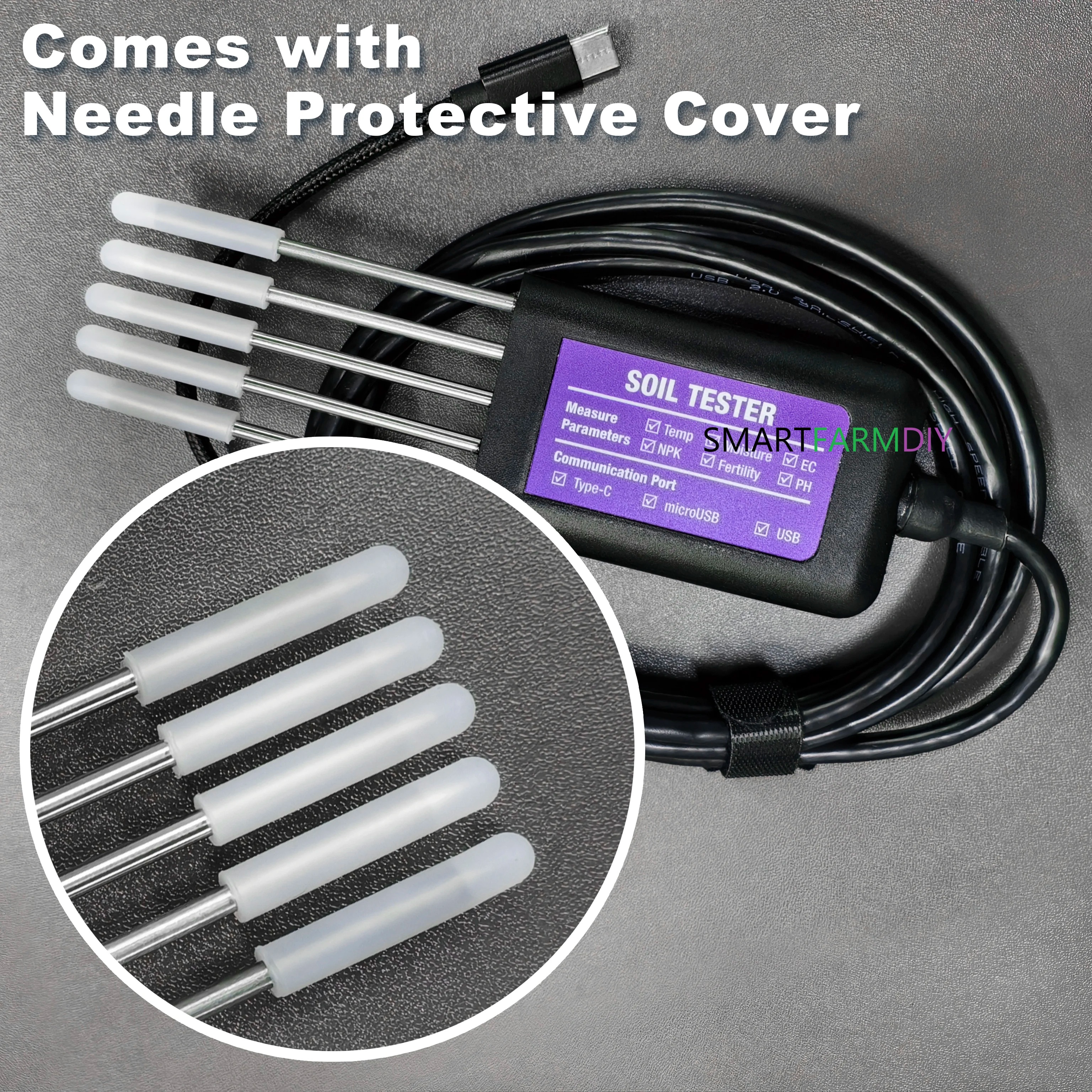 เซ็นเซอร์วัดค่าในดิน 8-in-1 Smart Soil Sensor NPK EC Moisture Temperature pH NPK Meter App(BOX)