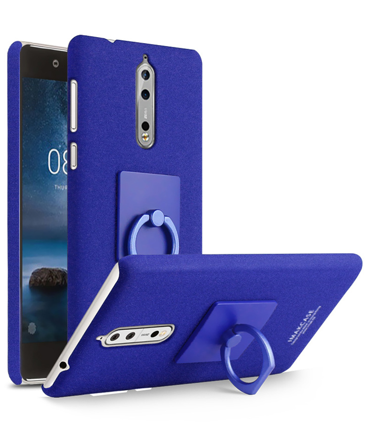 Case Nokia 8 #เคสฝาหลัง IMAK มีแหวนสวมนิ้ว Ring Holder Kickstand + ฟิล์มกันรอยหน้าจอ Screen Protector