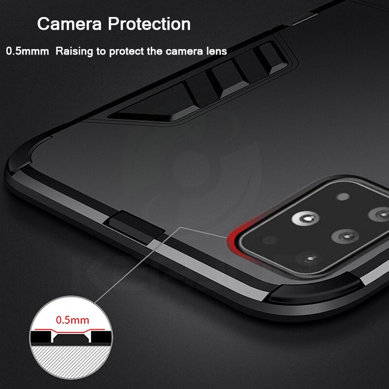 Case Samsung Galaxy A71 #เคสฝาหลังพลาสติก ไฮบริด TPU + Kickstand