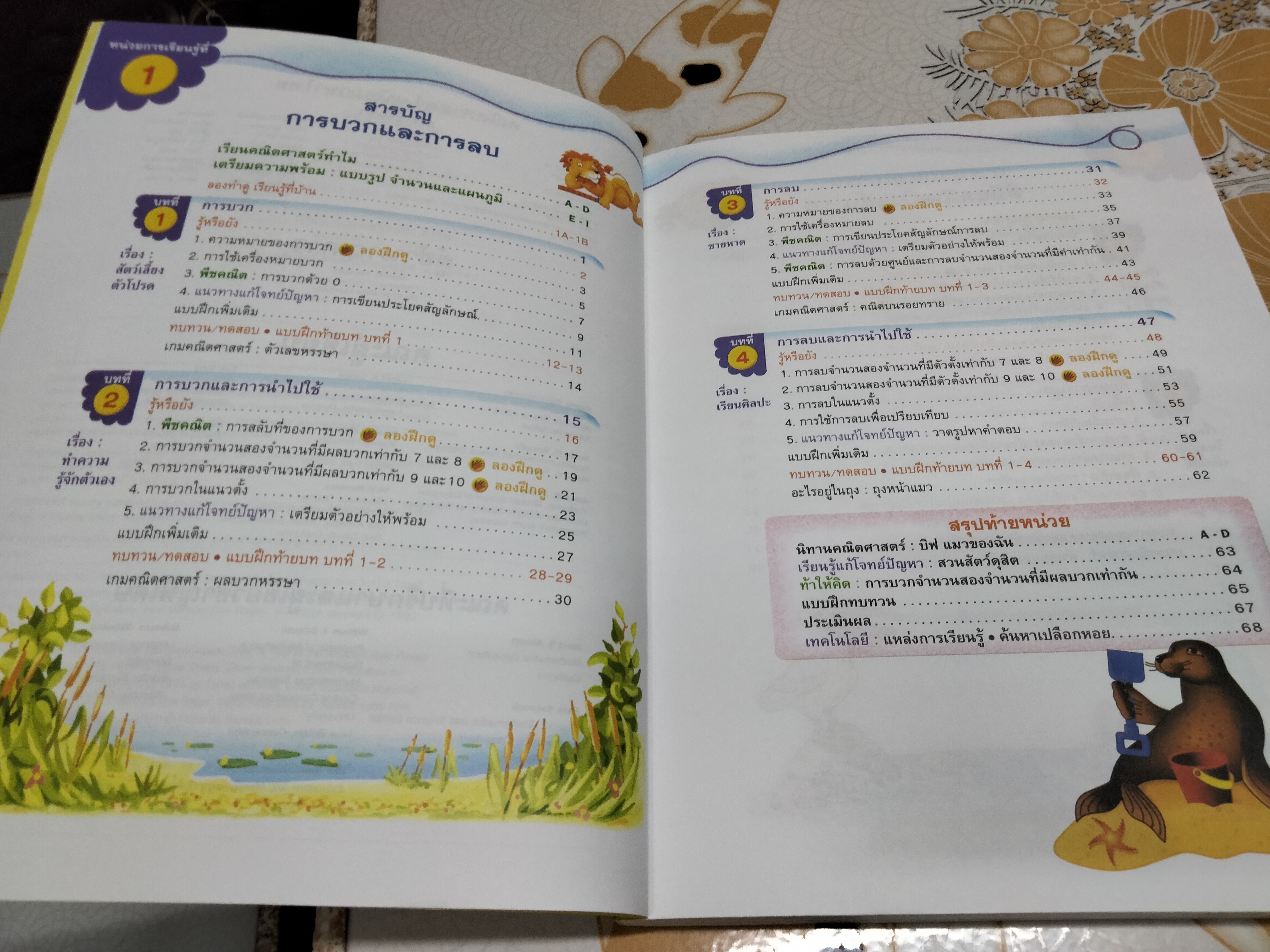 หนังสือเรียนคณิตศาสตร์ ชั้นประถมศึกษาปีที่ 1 (เล่ม 1-2) HARCOURT **สินค้าหมด**