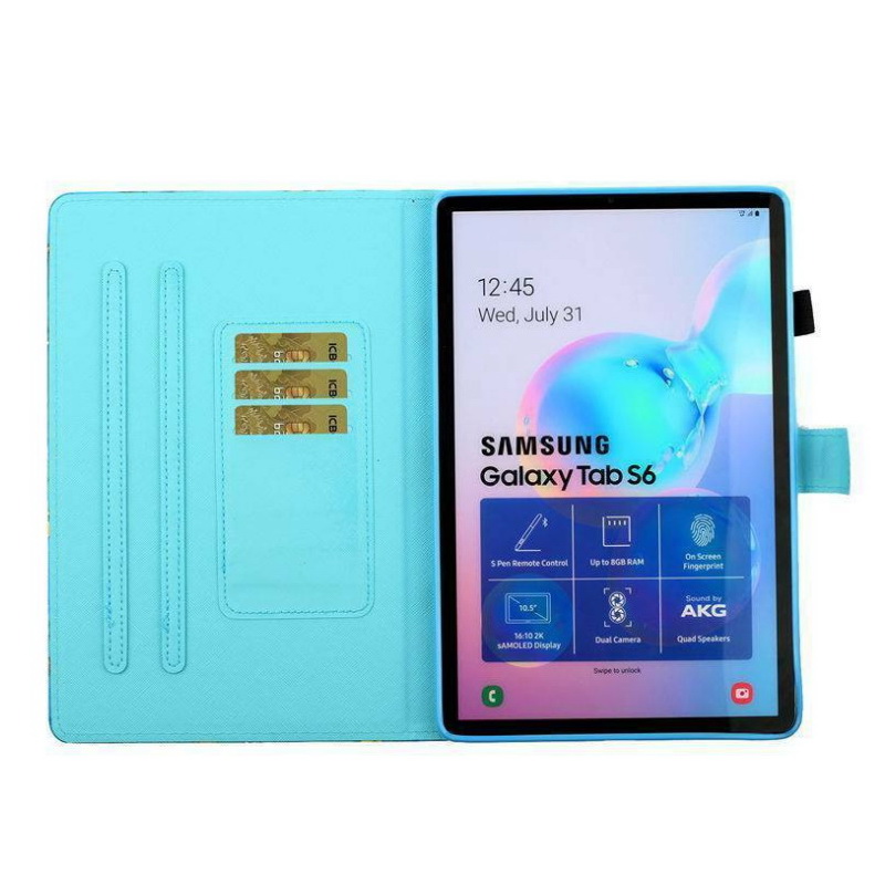 เคส Samsung Galaxy Tab S6 10.5 SM-T860 SM-T865 #เคสฝาพับหนัง PU พิมพ์ลาย Pattern Printing PU Leather Flip