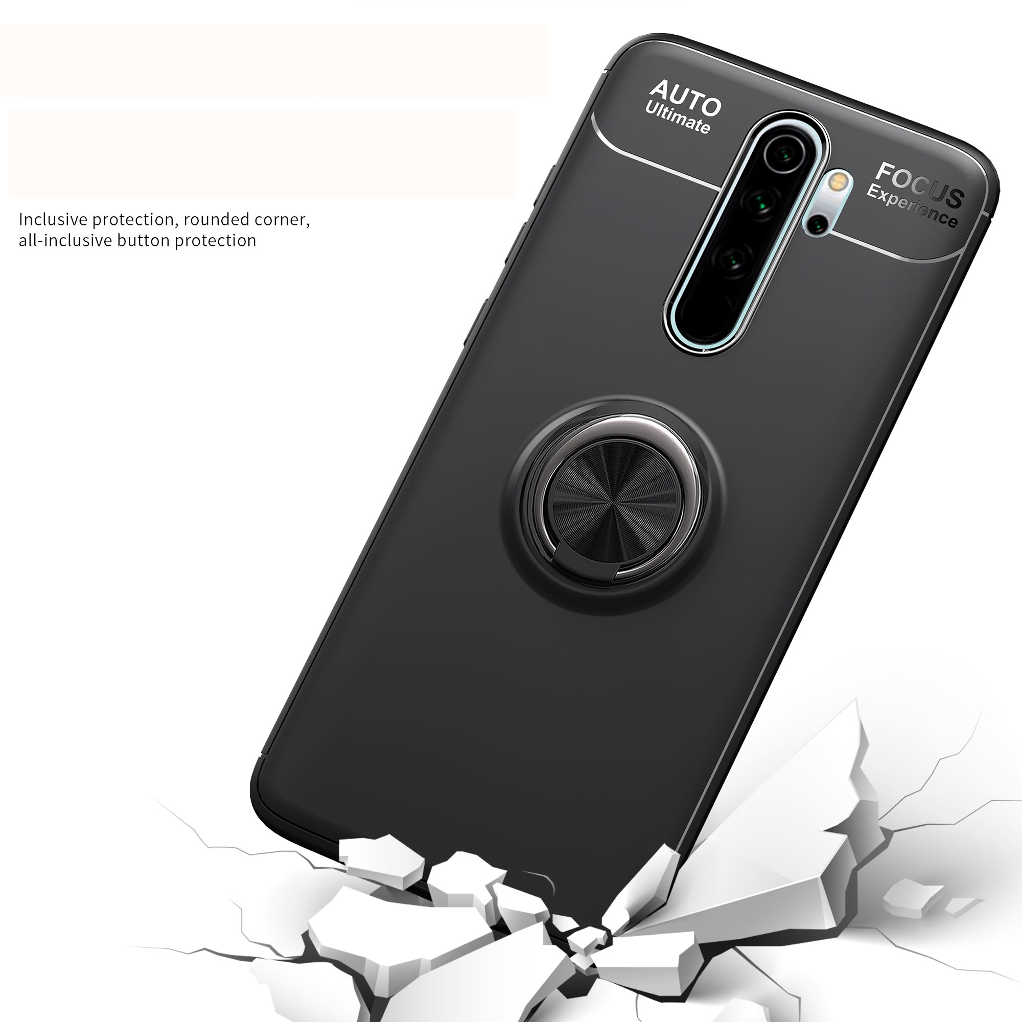 Case Xiaomi Redmi Note 8 Pro #เคสฝาหลัง TPU Finger Ring Kickstand (แผ่นโลหะแบบ Built-in)