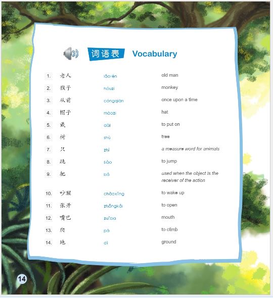 หนังสือการ์ตูนอ่านนอกเวลานิทานพื้นบ้านจีน(ระดับเริ่มต้น) ชายชรากับเจ้าจ๋อ + CD 中文小书架—汉语分级读物（入门级）：民间故事 老人和猴子（含1CD-ROM）The Chinese Library Series - Chinese Graded Readers (Beginner): Folktales - The Old Man and the Monkey + CD