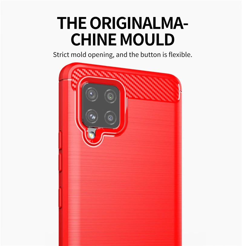 เคส Samsung Galaxy A42 5G #เคสคาร์บอนไฟเบอร์ ผิวขัดแปรง Brushered TPU Back Case
