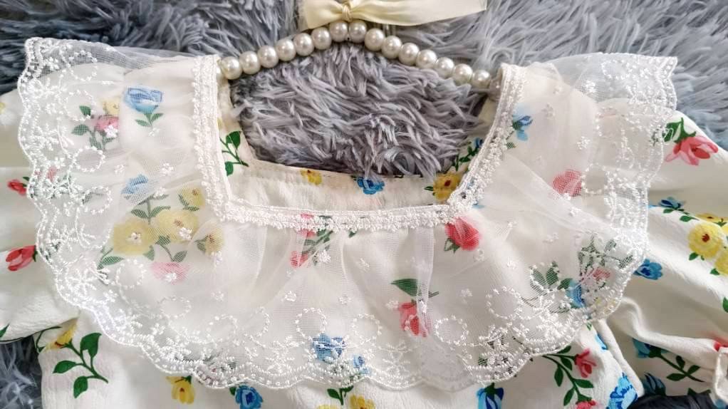 ชุดไทยเด็กหญิง setเสื้อกับโจง โทนฟ้า