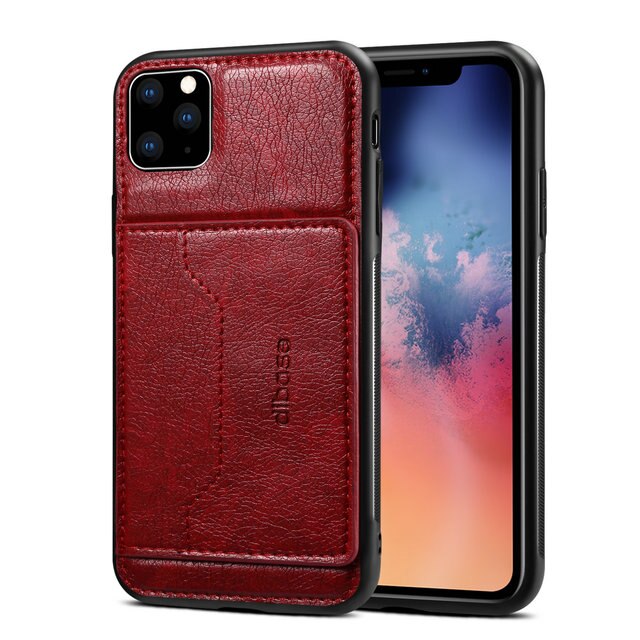 เคส iPhone 11 6.1-inch #เคสฝาหลัง TPU เคลือบหนัง PU Crazy Horse Leather Coated PC + TPU Hybrid