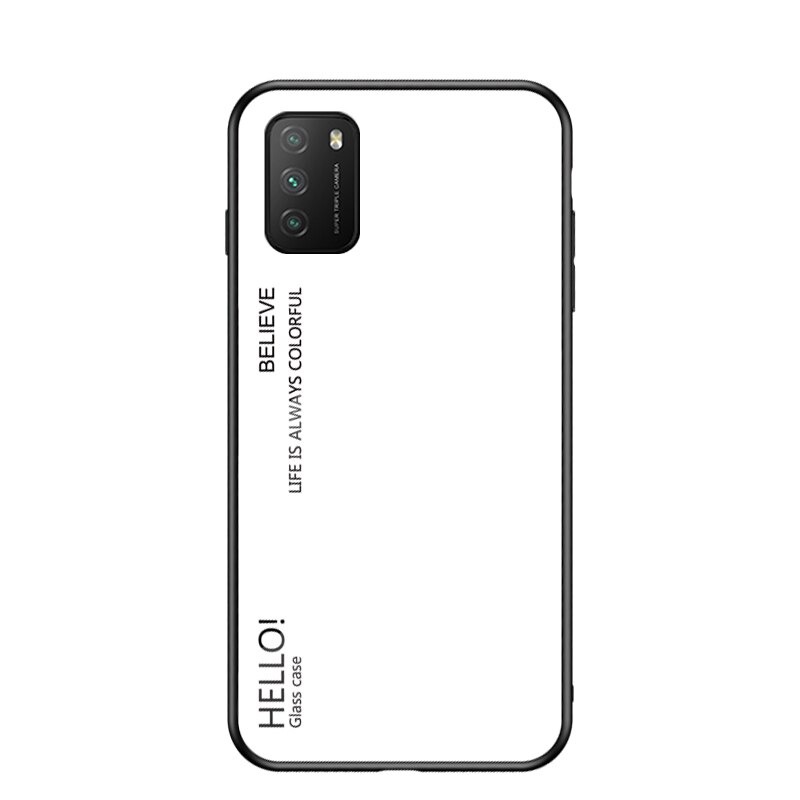 เคส Xiaomi 11T / 11T Pro #เคสฝาหลัง Gradient Color Glass + PC + TPU Hybrid Case