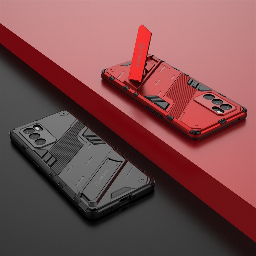 เคส OPPO Reno 6Z 5G #เคสฝาหลังพลาสติก ไฮบริด TPU + Kickstand