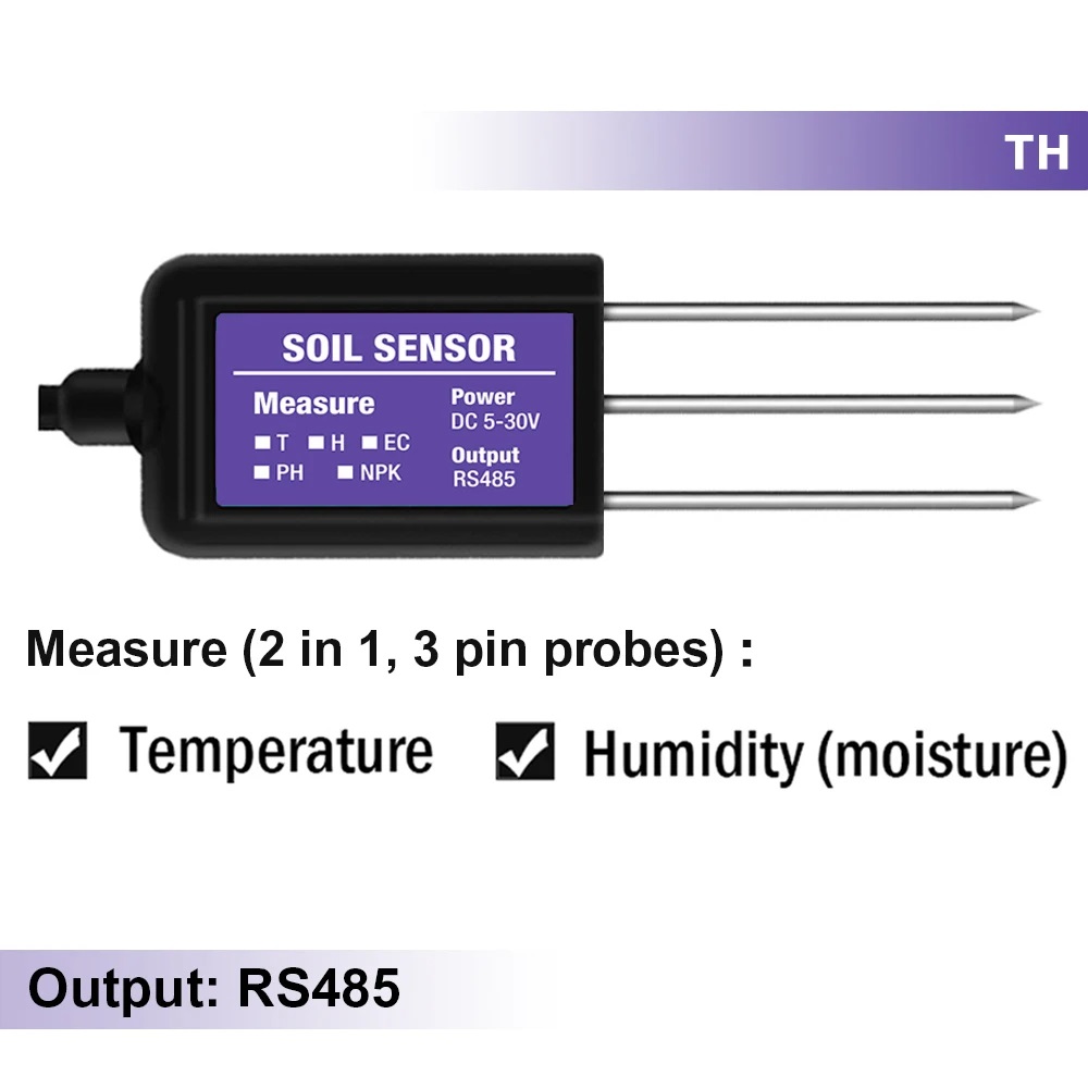 RS485เซ็นเซอร์วัดดิน Soil Moisture TH