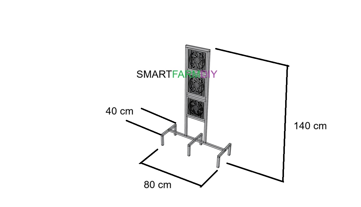Tower Fan ชุดพัดลมระบายอากาศ 12 นิ้ว 3 ชุดแยกทำงาน พร้อมซัพพอทอลูมิเนียมโปรไฟล์