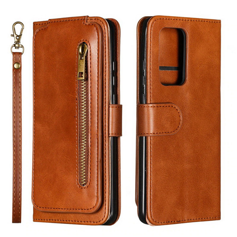 เคส Xiaomi Mi 10T Pro #เคสฝาพับแบบกระเป๋าสตางค์ช่องใส่บัตรหลายช่อง Multi-slot Wallet Zippered Leather พร้อมสายคล้อง