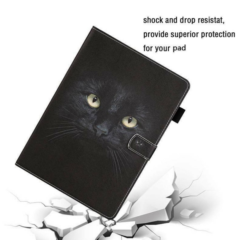 Case Samsung Galaxy Tab S7 SM-T870 SM-T875 #เคสฝาพับมีช่องเก็บบัตรพิมพ์ลายสวยๆ Pattern Printing Magnetic Leather