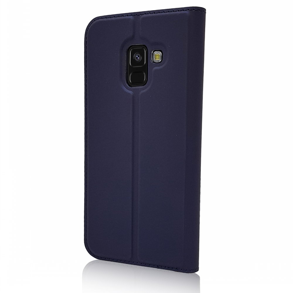 Case Samsung Galaxy A8 (2018) #เคสฝาพับหนัง PU Magnetic Adsorption Stand Leather Card Holder