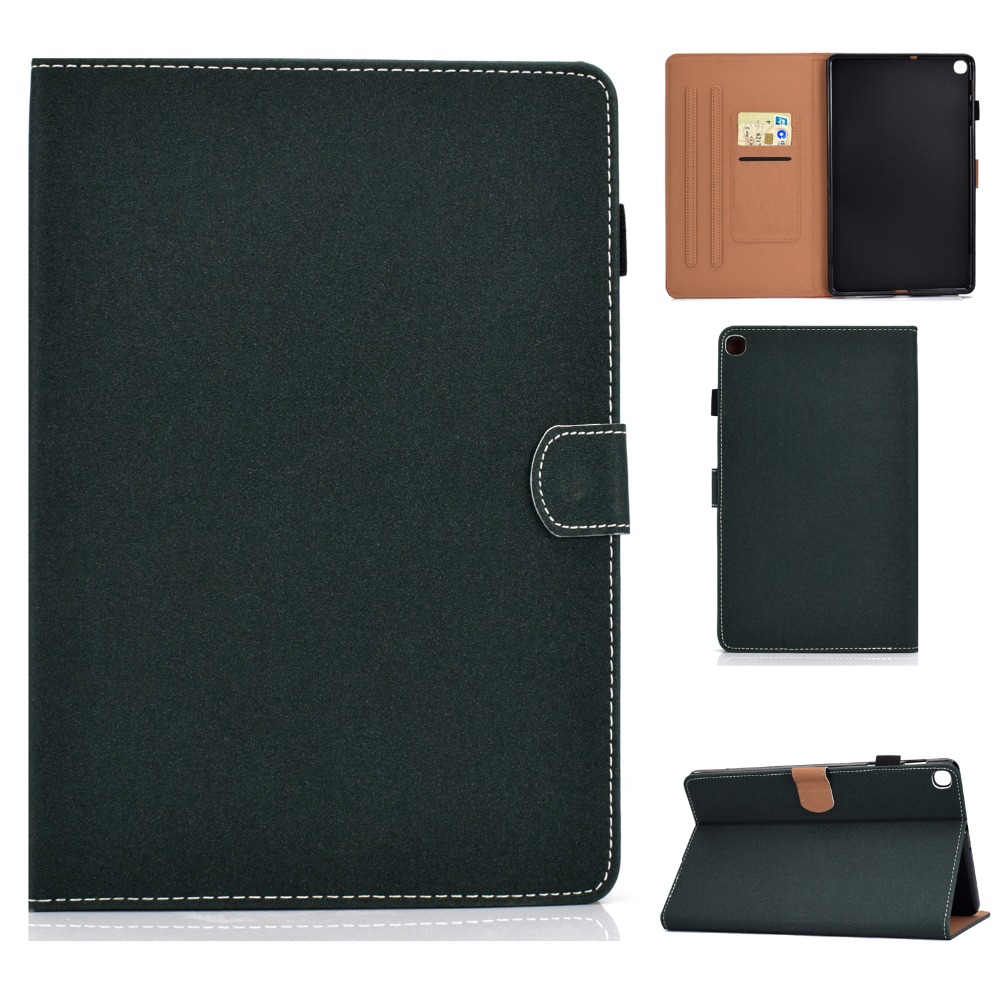 เคส Samsung Galaxy Tab S6 Lite 10.4 SM-P610 P615 P617 #เคสฝาพับหนัง PU มีช่องใส่บัตร Magnetic Flip PU Leather Case Cover Stand