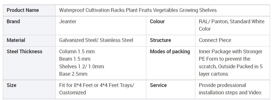 โต๊ะปลูก แบบ 3 ชั้น EBB and Flow มีรางระบายน้ำ