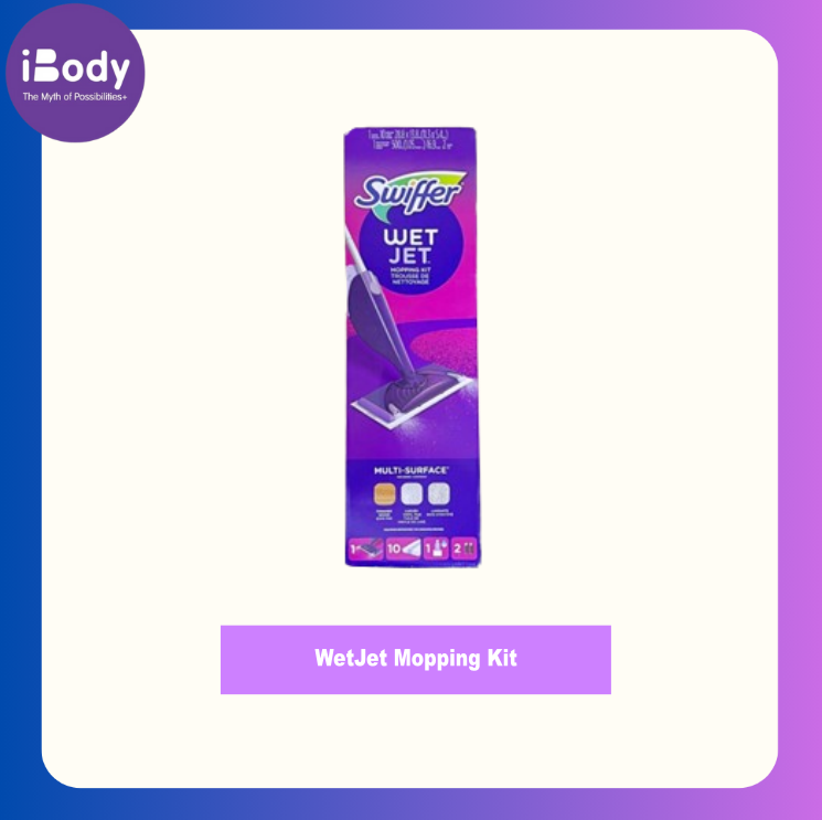 Swiffer® WetJet Mopping Kit อุปกรณ์ทำความสะอาดพื้น ไม้ถูพื้น ไม้ม็อบ ม็อบถูพื้น ไม้กวาดพื้น Starter Kit