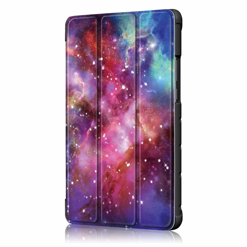 Case Huawei MediaPad M5 Lite 8 #เคสฝาพับสามพับหนัง PU รูปแบบการพิมพ์ลาย Pattern Printing PU Leather Tri-fold Stand