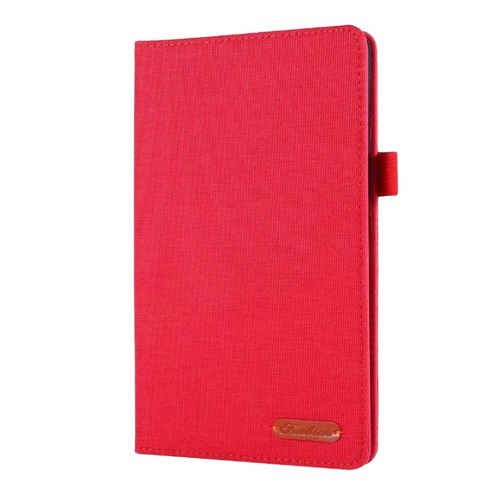 Case Huawei MediaPad M5 Lite 8 #เคสฝาพับหนัง PU ผิวผ้าพับตั้งได้ Cloth Leather Wallet
