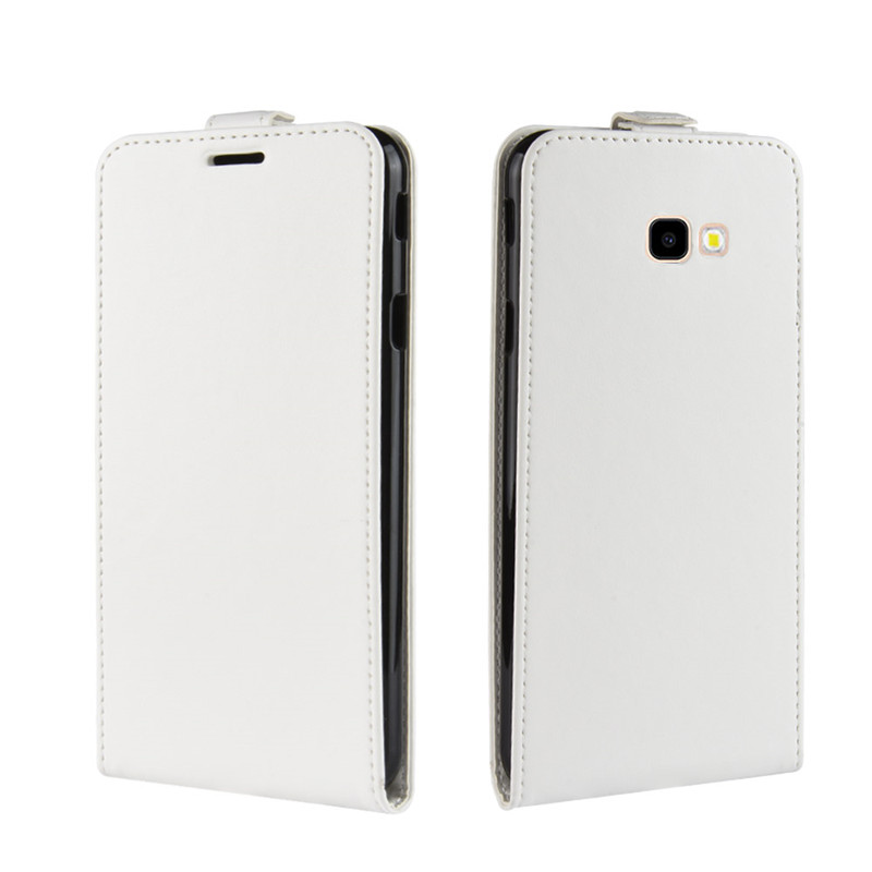 Case Samsung Galaxy J4+ #เคสฝาพับหนัง PU Crazy Horse แนวตั้ง พร้อมช่องเสียบการ์ด