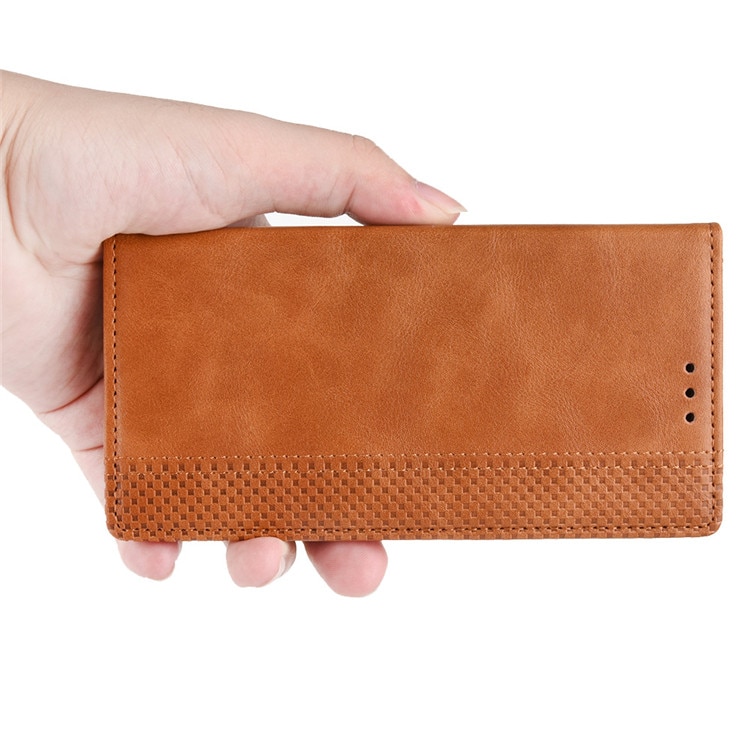 เคส Galaxy Note 10 #เคสฝาพับปกหนังสไตล์วินเทจดูดซับอัตโนมัติแบบกระเป๋าสตางค์