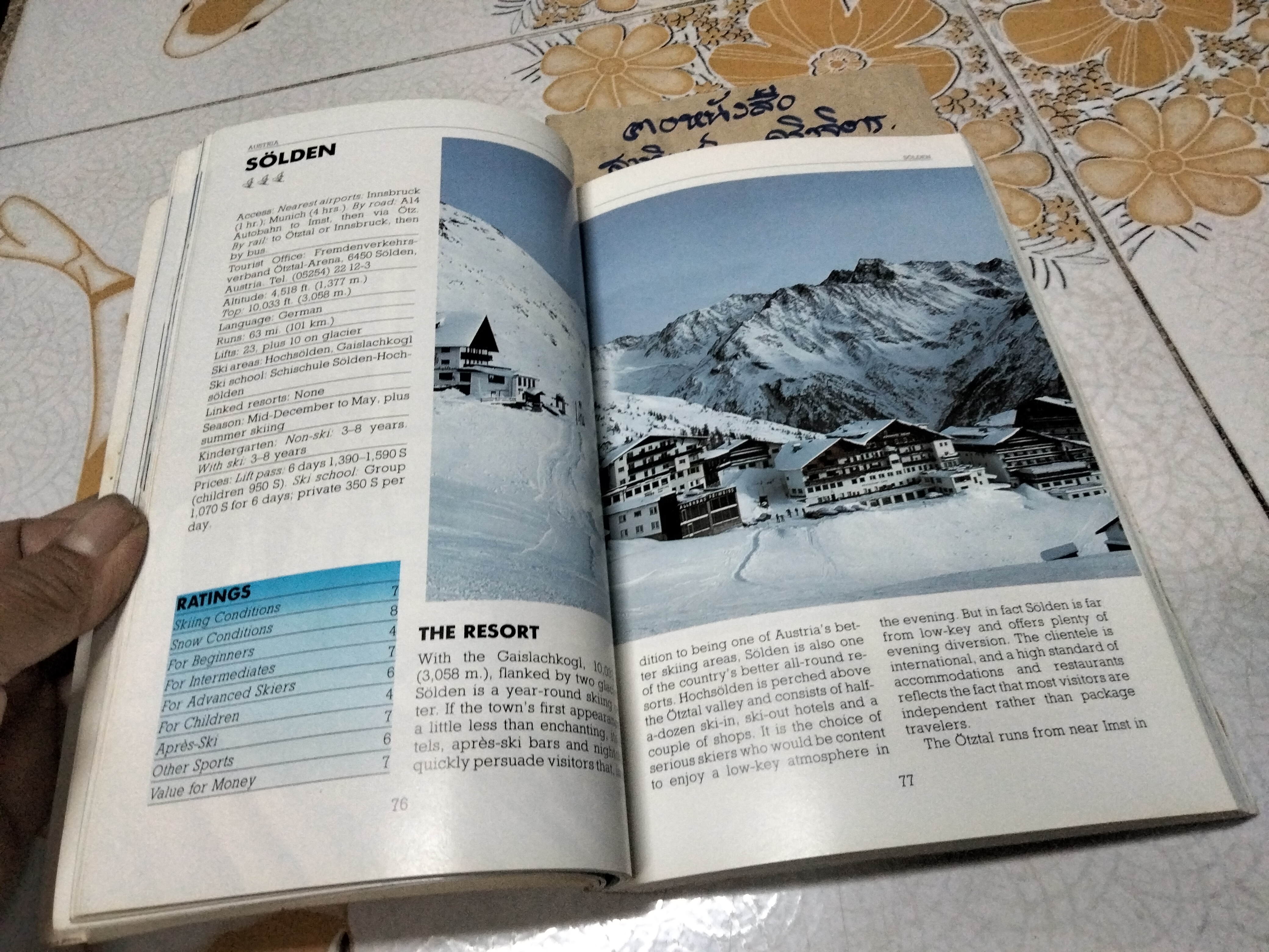 Handbook to skiing the Alps by Claire Walter - book.