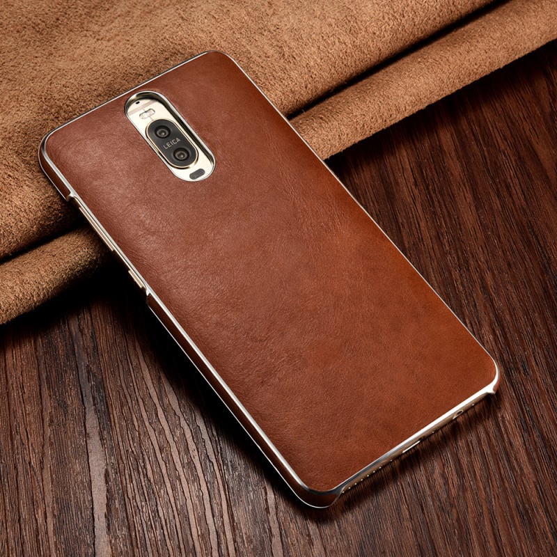 เคส Huawei Mate 9 Pro #เคสฝาหลังพลาสติกเคลือบหนัง PU XOOMZ Plated Leather Skin